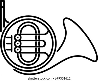  French Horn Outline Icon