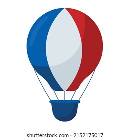 globo de aire caliente francés con colores de bandera
