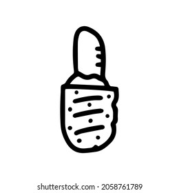 french hot dog line vector doodle simple icon