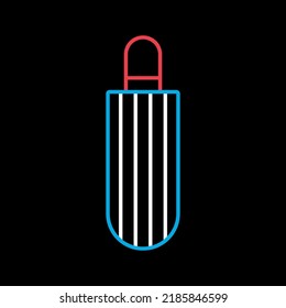 French hot dog vector isolated on black background icon. Fast food sign. Graph symbol for cooking web site and apps design, logo, app, UI