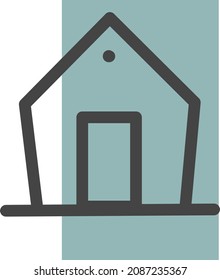 Tipo de casa francesa, ilustración, vector, sobre fondo blanco.
