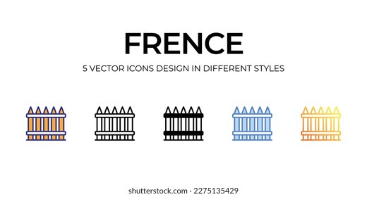french Icon Design in Five style with Editable Stroke. Line, Solid, Flat Line, Duo Tone Color, and Color Gradient Line. Suitable for Web Page, Mobile App, UI, UX and GUI design.