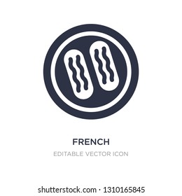 french icon on white background. Simple element illustration from Food concept. french icon symbol design.