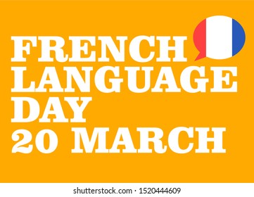 french language day march design concept vector illustration