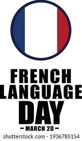 French Language day vector Illustration, card, banner, or poster for French-language day  Day