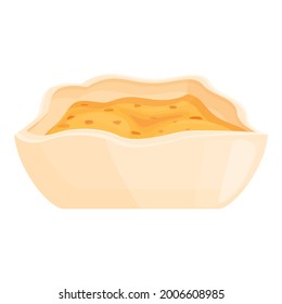 French lasagne icon cartoon vector. Chicken food. Dinner plate lasagne