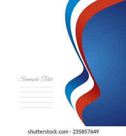 French left flag ribbon vector