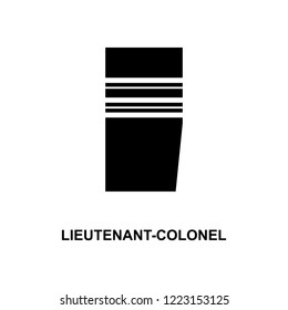 French lieutenant colonel military ranks and insignia glyph icon