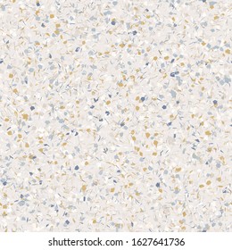 French linen sprinkle texture mulberry paper. Vector broken fibre texture seamless pattern. Grunge abstract background. Country farmhouse style textile. Irregular distressed rough washi allover print
