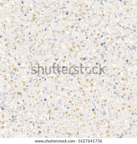 French linen sprinkle texture mulberry paper. Vector broken fibre texture seamless pattern. Grunge abstract background. Country farmhouse style textile. Irregular distressed rough washi allover print