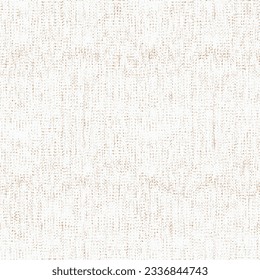 French Linen Texture Border Background. Old Ecru Flax Fibre Seamless Pattern. Organic Yarn Close Up Weave Fabric Ribbon Trim Banner. Sack Cloth Packaging, Canvas Edging. Vector EPS10
