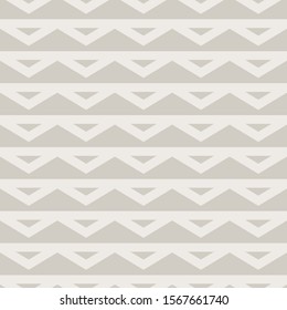 French Linen Triangle Chevron Stripe Texture Background. Ecru Flax Seamless Pattern. Lace Bunting Edge Line Swatch. Off White Unbleached Gray Cloth Effect. Natural Monochrome Repeat Tile Vector EPS10 