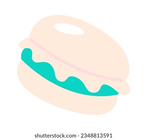 Ilustración del vector de postre de Macaron Francés