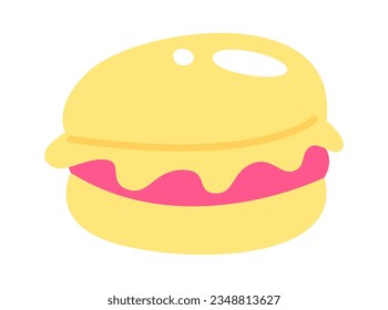 Ilustración del vector de postre de Macaron Francés