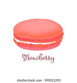 French macaroon. Vector illustration.