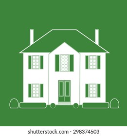 French mansion. Vector illustration