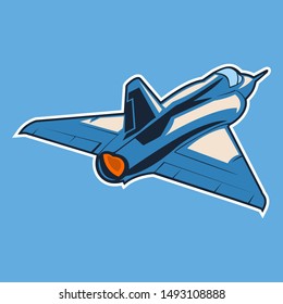 French modern fighter jet icon vector illustration 