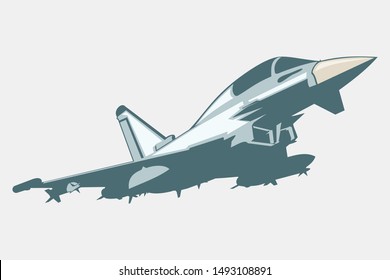 French modern fighter jet icon vector illustration 