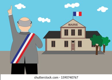 French Municipal Elections Mairie Town Stock Vector Royalty Free