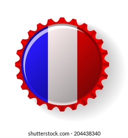 french  on bottle caps 