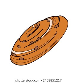 French pastry called pain aux raisin 