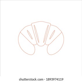 french pastry croissant, vector icon