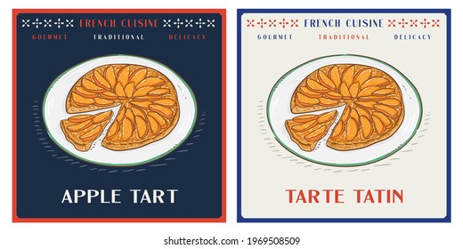 French pastry dish apple tart or tarte tatin