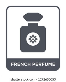 french perfume icon vector on white background, french perfume trendy filled icons from Beauty collection, french perfume simple element illustration