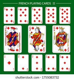 French playing cards suit diamonds 2