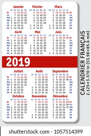 Pocket Calendar 2019 Images, Stock Photos & Vectors | Shutterstock