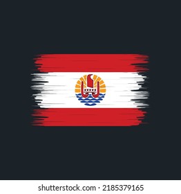 French Polynesia Flag Brush. National Flag