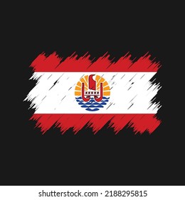 French Polynesia Flag Brush. National Flag