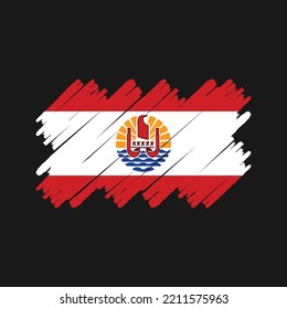 French Polynesia Flag Brush. National Flag