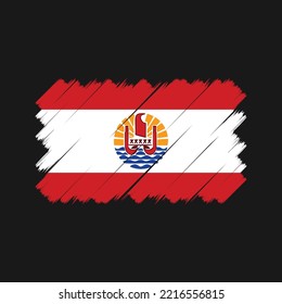 French Polynesia Flag Brush. National Flag