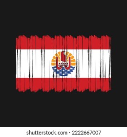 French Polynesia Flag Brush. National Flag