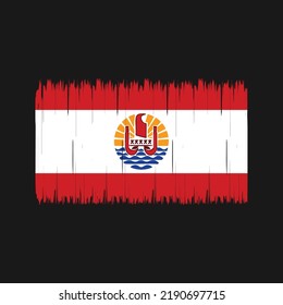 French Polynesia Flag Brush Strokes. National Flag