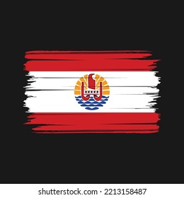 Pintura de pincel de la bandera de la Polinesia Francesa