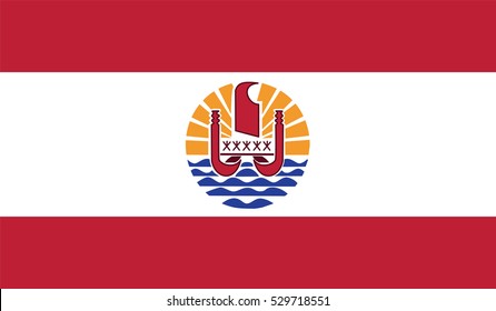 French Polynesia flag drawing by pastel on charcoal paper