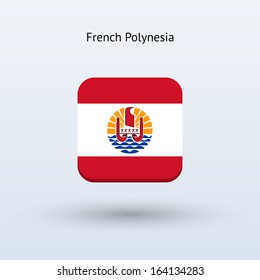 French Polynesia flag icon. Vector illustration.