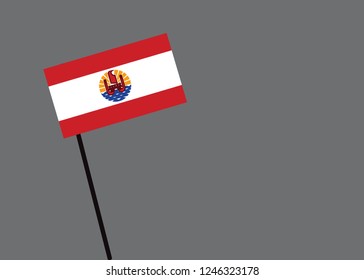 French Polynesia flag isolated on grey background