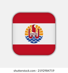 French Polynesia flag, official colors. Vector illustration.