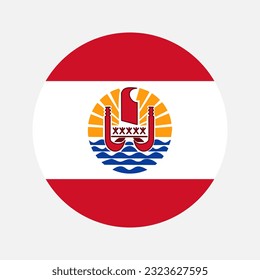 Bandera de la Polinesia Francesa simple ilustración para el día de la independencia o las elecciones