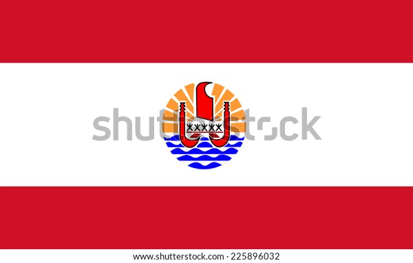 French Polynesia Flag Vector Stock Vector Royalty Free 225896032