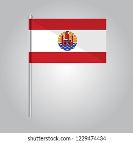 French Polynesia Icon vector illustration,National flag for country of French Polynesia isolated, banner vector illustration. Vector illustration eps10.