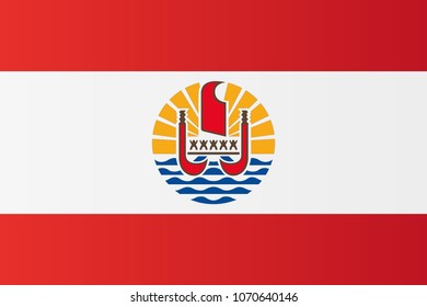 French Polynesia national flag. France territory vector illustration symbol.