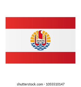 French Polynesia national flag on white background texture. Vector illustration state symbol.