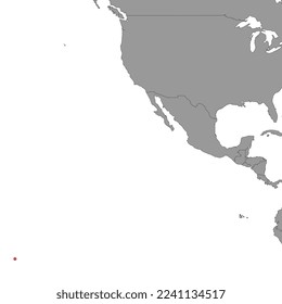 Polinesia Francesa en el mapa del mundo. Ilustración vectorial.