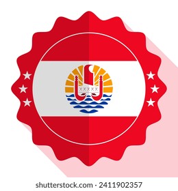 French Polynesia quality emblem, label, sign, button. Vector illustration.