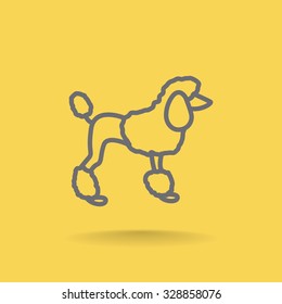 French poodle vector icon
