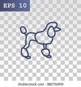 French poodle vector icon